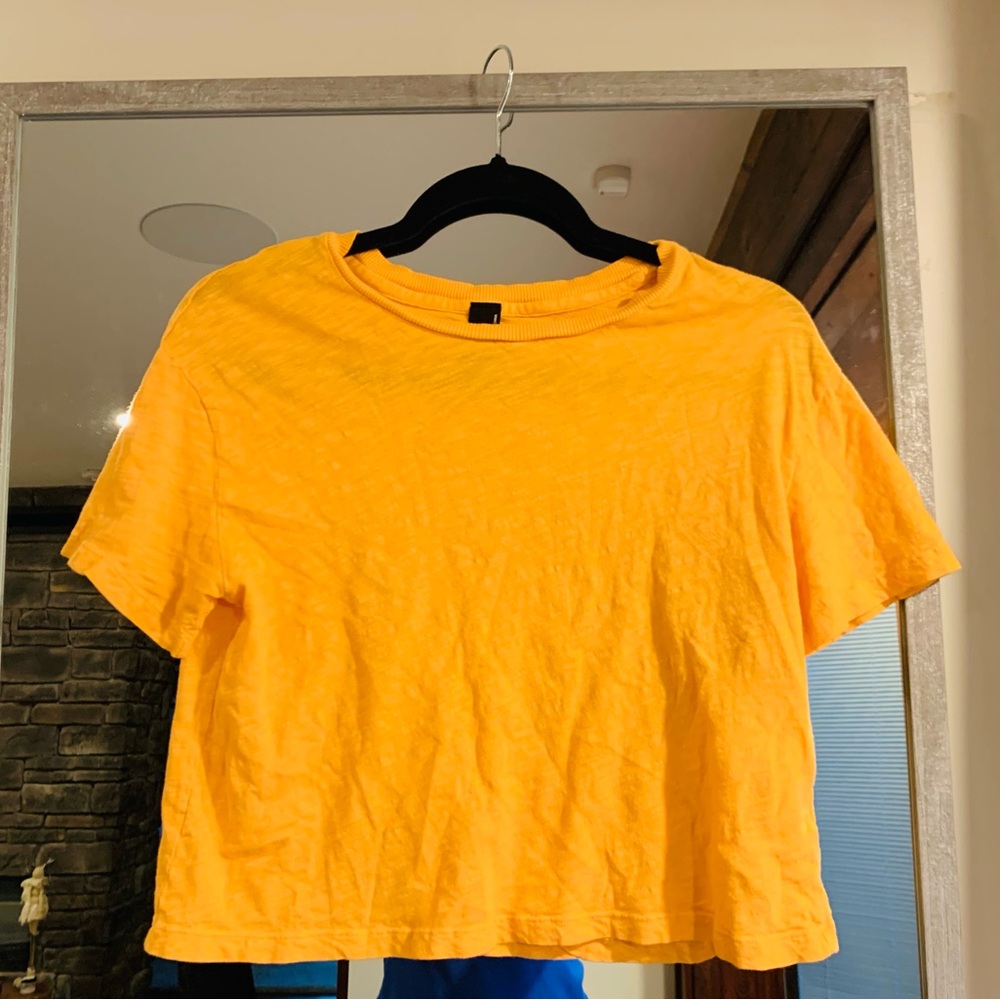 bobi Bright Yellow Crop Top